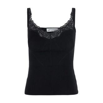 Self Portrait Dames, Tops, Zwart, Maat: L