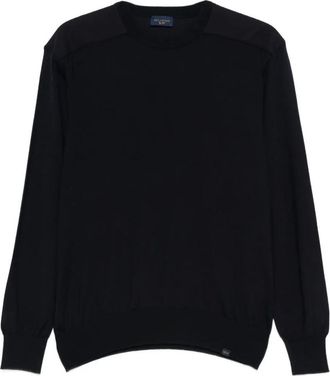 Paul & Shark Crewneck Wool Sweater With Inserts