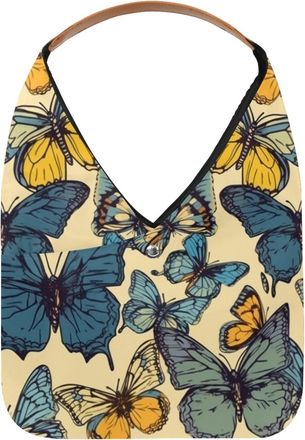 Generic Butterfly Reusable Lightweight Grocery Bags - Foldable Into Compact Pouch, Washable & Sturdy, Multipurpose for Shopping and Travel