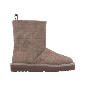 Fendi Dames, Schoenen, Grijs, Maat: 38 EU Leer