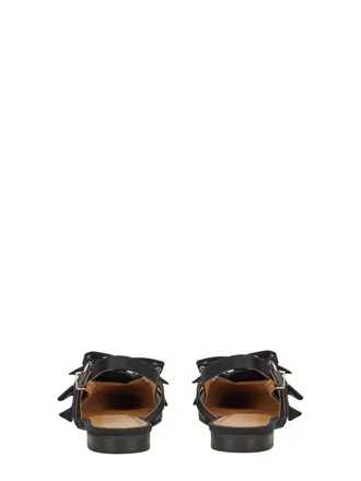 Ganni Recycled Polyester Satin Ballerina Flat - Black