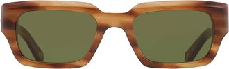 Mr. Leight MAVERICK S Semi-Flat Boxwood Rectangular Sunglasses ML2037 MACA-ATG/SFBOXGRN 51