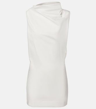 Khaite Vestido corto Astor de popel&iacute;n de algod&oacute;n