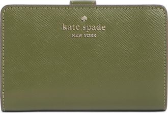 Kate Spade New York staci medium bifold leather wallet in Enchanted Green at Nordstrom Rack