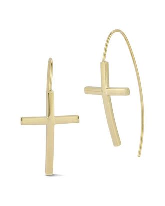 Ember Fine Jewelry 14K Cross Threader Earrings
