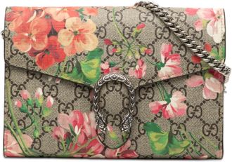 Gucci Pre-owned Gucci GG Supreme Blooms Dionysus Wallet on Chain Ladies 401231 2142