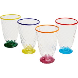 La DoubleJ Quilted Glasses Set Of 4 in Quilted Mixed Colors at Nordstrom