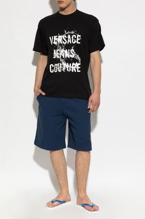 Versace Jeans Couture T-shirt With Print, Mens, Black