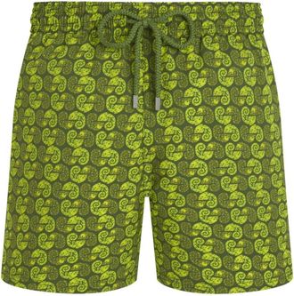 Vilebrequin Stretch Short Zwemshorts Camaleo - Heren - Badkleding - Groen - Maat: S