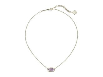 Kendra Scott Elisa Birthstone Womens Necklace Womens Necklace February/Gold/Amethyst Quartz