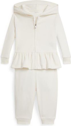 Ralph Lauren Velour Hoodie & Joggers Set in Nevis at Nordstrom, Size 18M