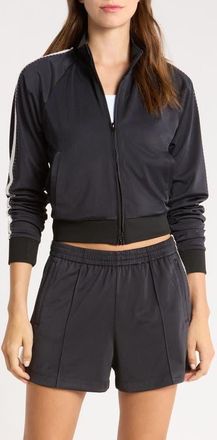 Re/Done Chloe Track Jacket in Blkwithwhite at Nordstrom, Size X-Small