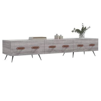 Berkfield Home TV Cabinet Grey Sonoma 150x36x30 cm Engineered Wood | Size: 150 x 36 x 30 cm