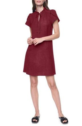 DKNY Ruffled Envelope Sleeve Shift Dress in Rosewood at Nordstrom Rack, Size 12