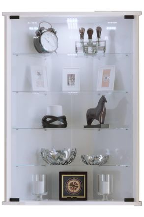 VCM Wall display cabinet Eckvitrine Vecko in White