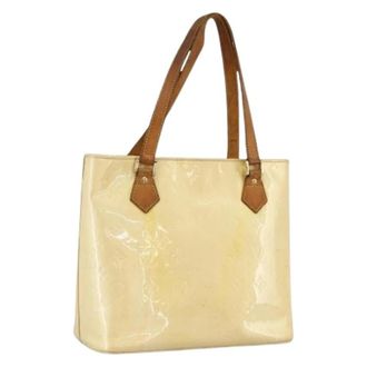 Louis Vuitton Pre-owned Vintage Handtas van Gepatenteerd Leer - Dames - Vintage Shopper - Beige - ONE Size - Leer - Vintage