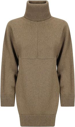 Stefano Mortari Asymmetric Hem Wool Turtleneck Sweater