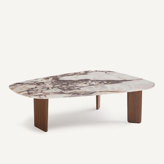AM.PM Salontafel, keramiek met marmereffect en walnootfineer, DOLMENA