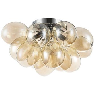 Maytoni Maytoni - Plafoniera Contemporanea Balbo Metallo Nichel 4 Luci Diffusori Cognac