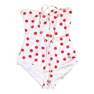 Dolce & Gabbana One-piece, female, White, Size: S Polka-dot One-piece Swimsuit