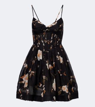 Zimmermann Abito corsetto Ascent in lino e seta