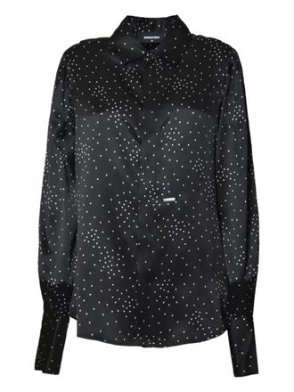 Dsquared2 star-print shirt - women - Silk - 44 - Black