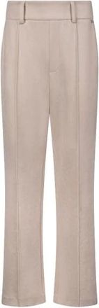 Nukus Jill Broek Suedine - Dames - Wijde Broeken - Beige - M - Polyester - Broeken
