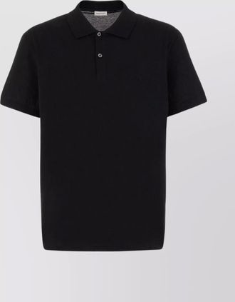 Alexander McQueen ribbed cotton piqu&eacute; polo shirt