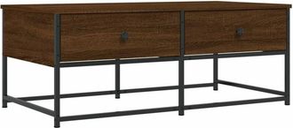 vidaXL Vidaxl - Mesa de centro madera de ingeniería roble marrón 100x51x40 cm