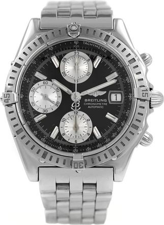 Breitling Pre-owned Breitling Chronomat Chronograph Automatic Chronometer Black Dial Mens Watch A13352