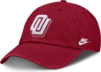 Nike Oklahoma Legacy Club Nike Mens College Adjustable Hat in Red | NC0169WOKV-2NM