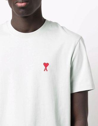 Ami Mens AMI Paris Small Red ADC Classic T-Shirt White - Size: 36