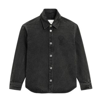 Ami Denim Jackets, male, Gray, Size: XL ADC Overshirt