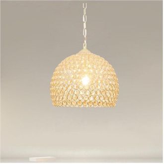 Trade Shop Trade Shop - Copy Of Lampadario Sospeso Cubo Cristalli Lampada Luce Led Attacco E27 Oro Quadrato 32309