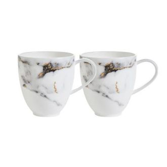Prouna Marble Venice Fog Barrel Mug, Set of 2 in White at Nordstrom