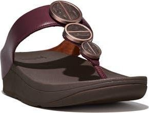 FitFlop Metallic Medallion Flip Flop in Plummy at Nordstrom Rack, Size 6.5