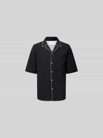 Officine G&eacute;n&eacute;rale Freizeithemd mit Knopfleiste in Black, Gr&ouml;&szlig;e XL
