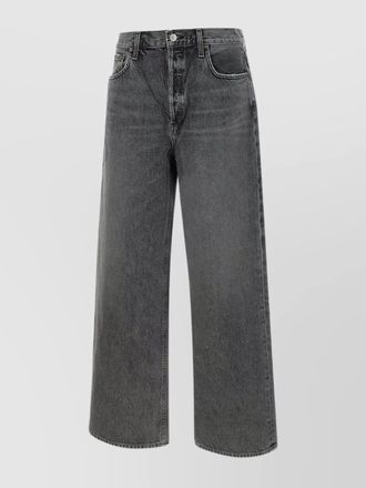 A Gold E denim wide-leg jeans