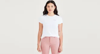 Dockers Womens Slim Fit Graphic Tee Shirt