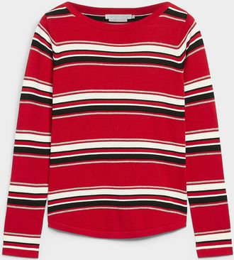 Contemporaine Womens 100% cotton striped sweater