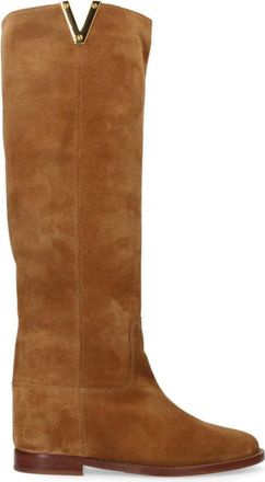 Via Roma 15 Stivale 2568 - Dames - Hoge Laarzen - Bruin - 39 EU - Leer - Schoenen