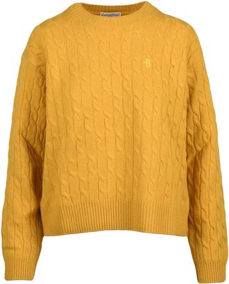 Ballantyne Intricate Knit Crew Neck Sweater in Pure Wool