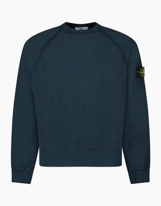 Stone Island Mens Stone Island Relaxed Fit Crewneck Sweatshirt Navy - Size: 36