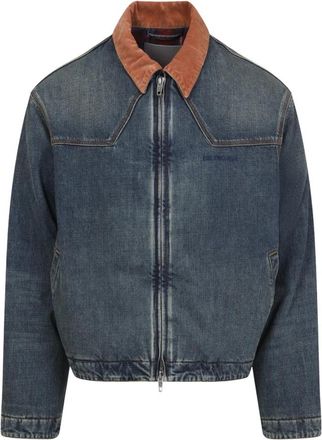 Balenciaga Denim Workwear Jacket - Heren - Jassen - Blauw - Maat: M Denim