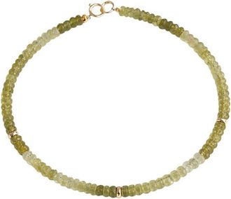 Jewelmak 14K Green Garnet Bracelet