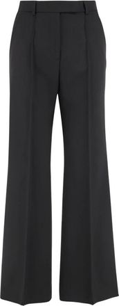 Ql2 Quelledue Wol en Lyocell Maatwerk Broek - Dames - Wijde Broeken - Zwart - XL - Wol - Broeken