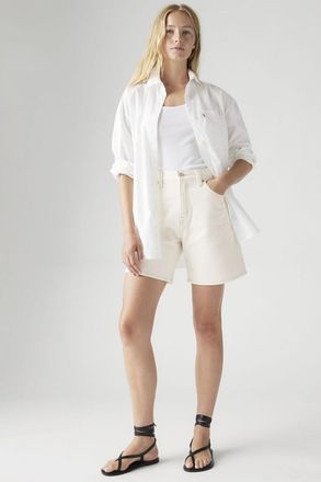 Levi's High Rise Baggy Shorts - Mujer - 23 - Blanco / Snowing In LA