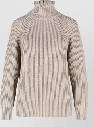 Max Mara camino oversized cotton cordonetto sweater high neck