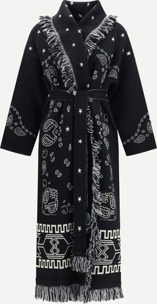 Alanui Cappotto Bandana Jacquard con frange Woman XS