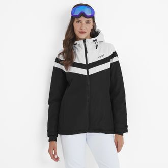 TOG24 Panorama Womens Ski Jacket Black/Optic White - Size 16 UK